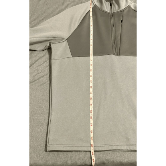 Reebok Mens Large Quarter Zip Jacket Gray Pullover Gray Athletic Sz M - Picture 7 of 7